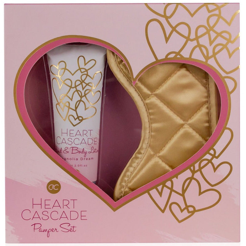 Heart cascade sleeping eye mask set