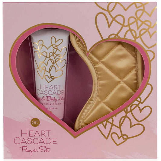 Heart cascade sleeping eye mask set