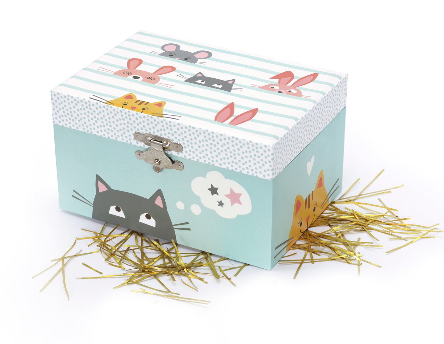 Phosphorescent Cat Musical Box
