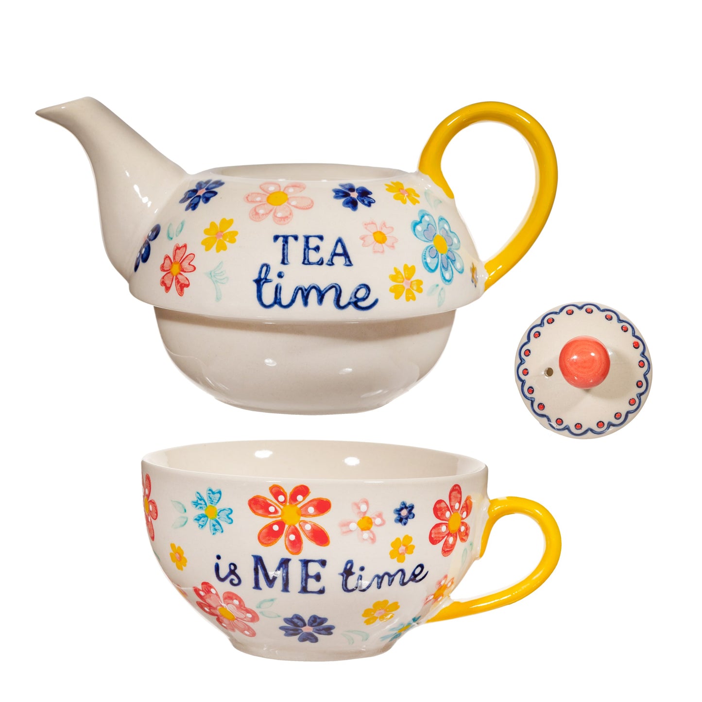 Folk Floral Tea For One
