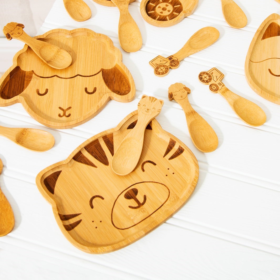 Tiger bamboo plate