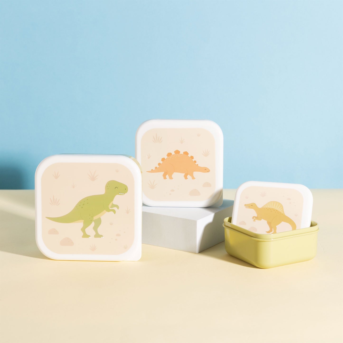 Desert Dino Lunch Boxes - Set Of 3