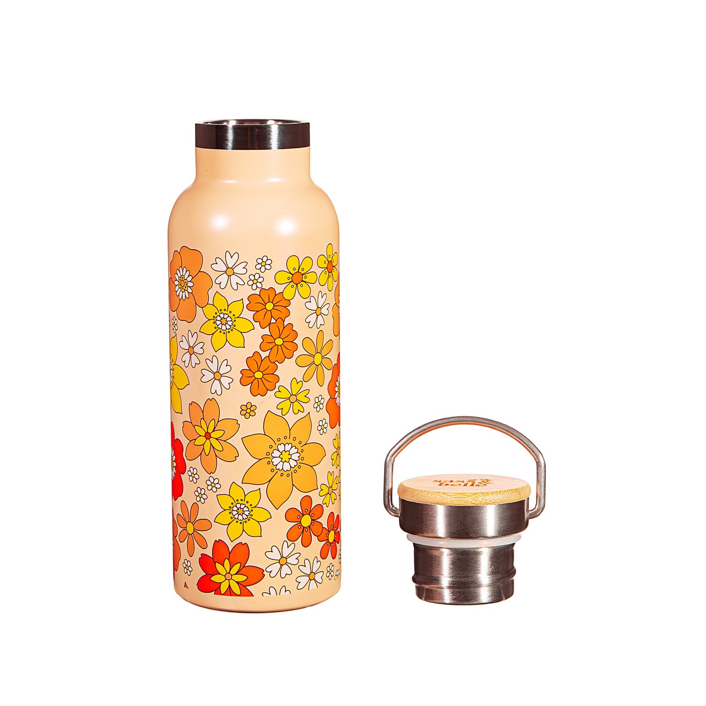 70s floral bottle