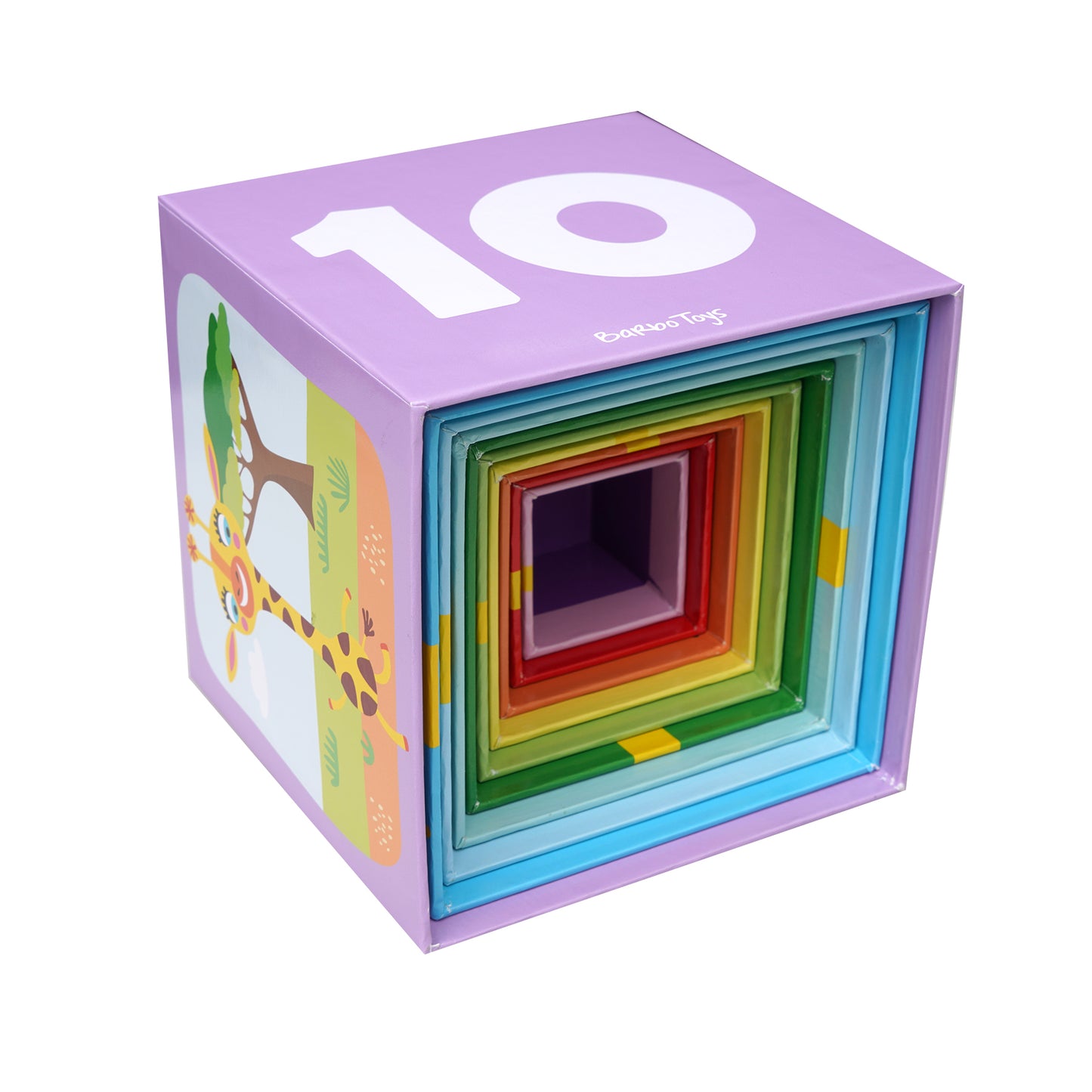 Little Bright Ones - 10 Stacking Cubes - Safari
