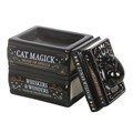 Black Cat Magick Book Stack Oil Burner