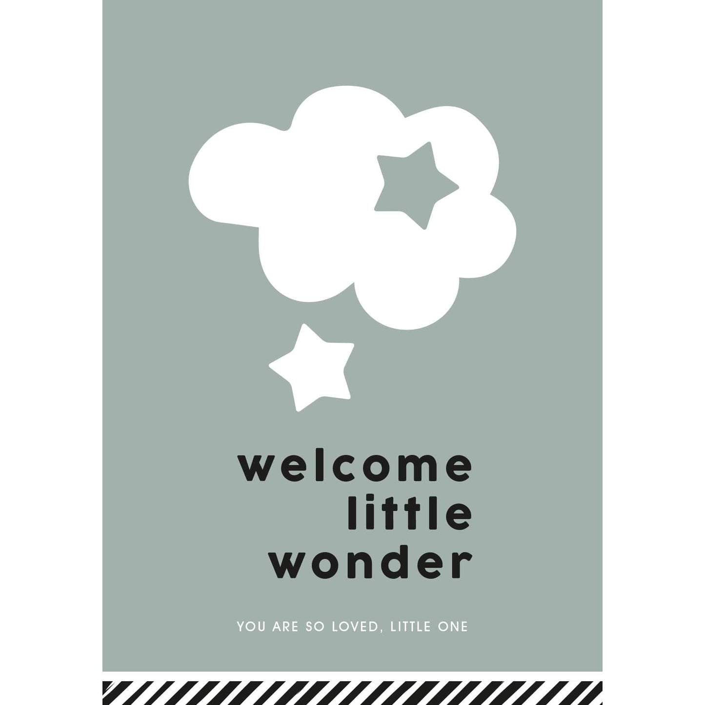 Welcome little wonder greeting card