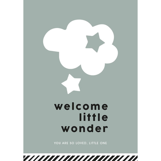 Welcome little wonder greeting card