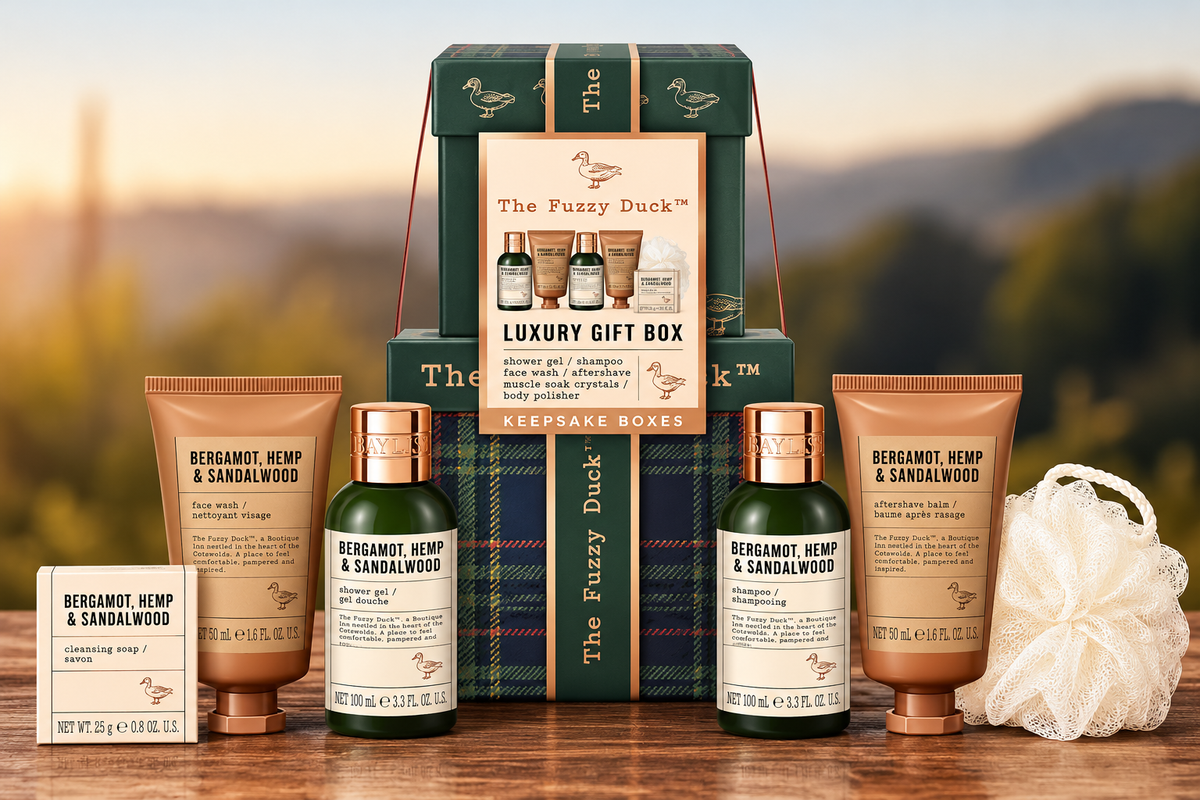 The Fuzzy Duck Luxury Gift Box Gift Set – Bergamot, Hemp & Sandalwood