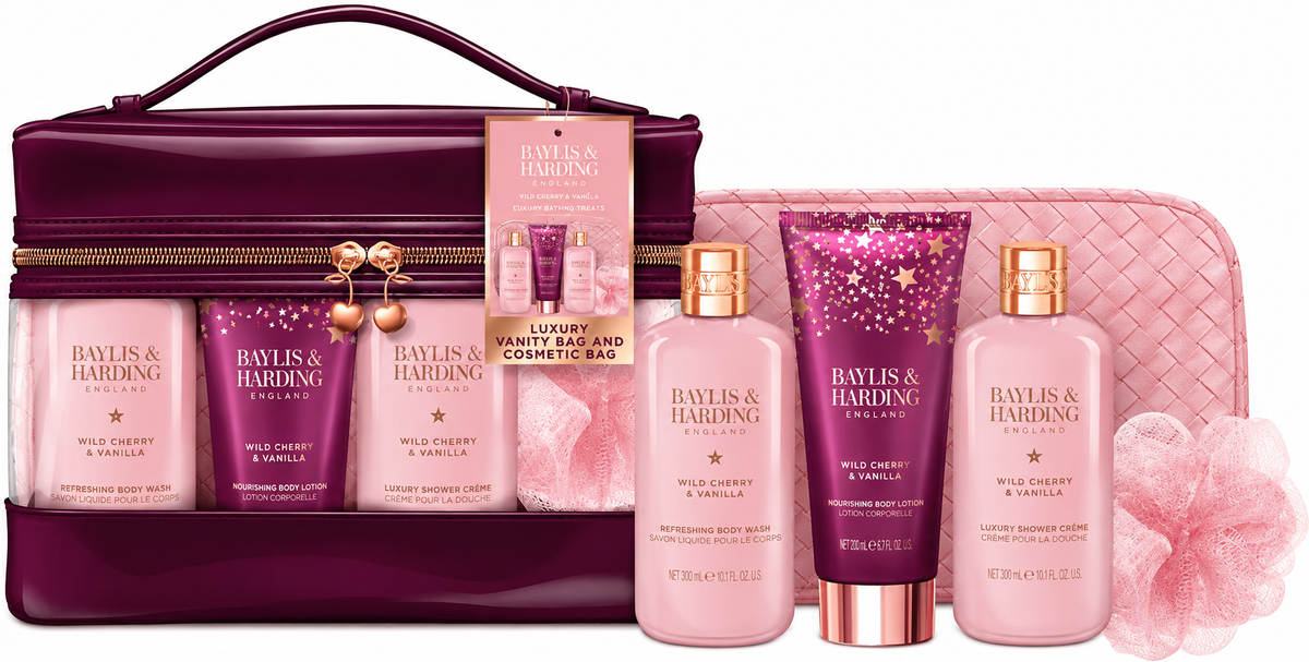 Baylis & Harding Wild Cherry & Vanilla Bags of Beauty Gift Set