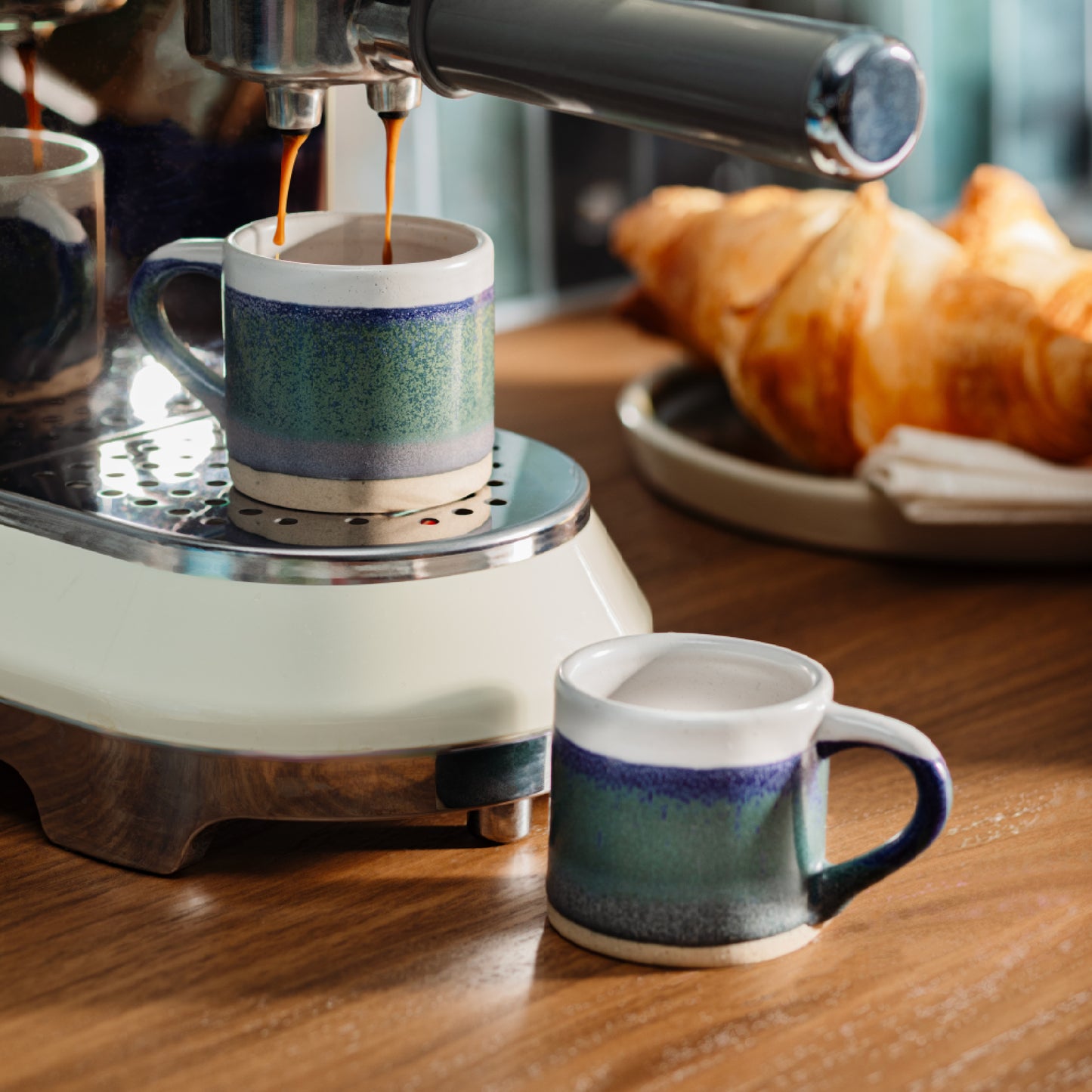 Marlowe Blue Espresso Mugs - Set of 2