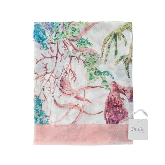 Lightweight coral scarf