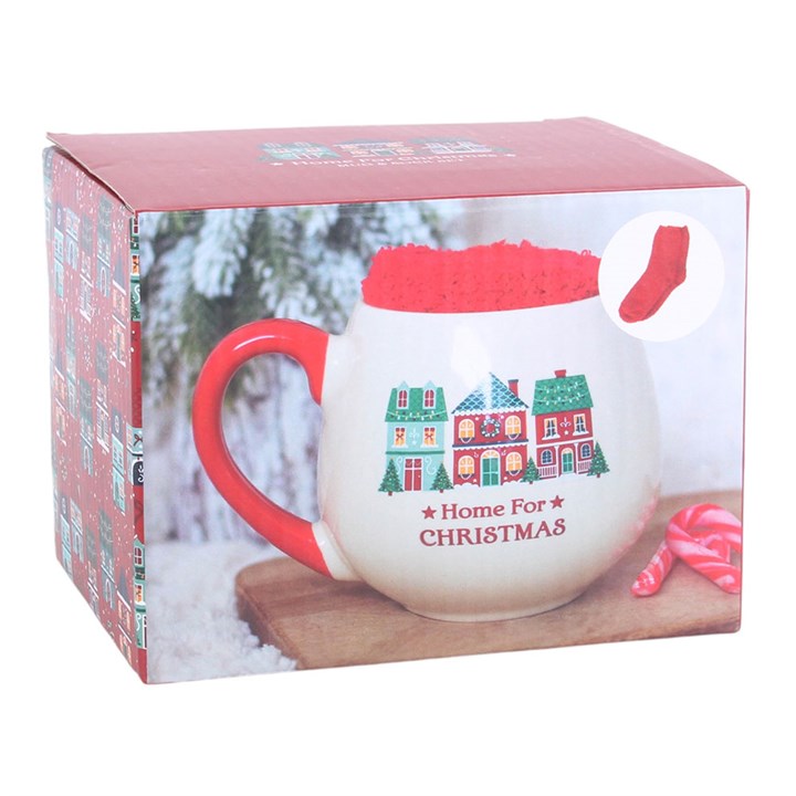 Home for Christmas Mug & Socks Set