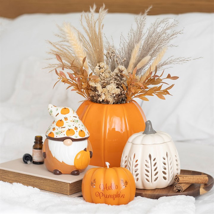Orange Pumpkin Ceramic Vase