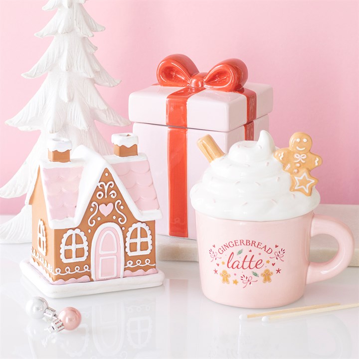 Pink Gingerbread Latte Wax Warmer & Oil Burner – Christmas