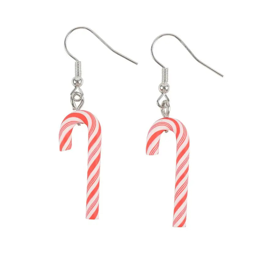 Candy Cane Resin Dangle Earrings