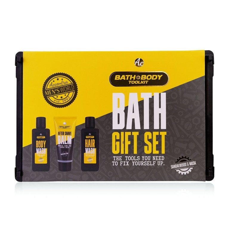 Men’s Bath Gift Set in Crate – Sandalwood & Musk