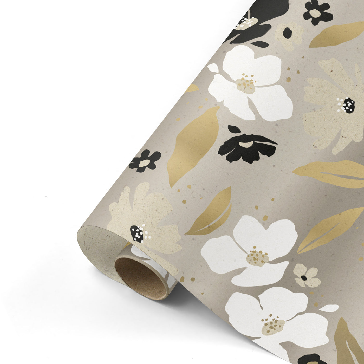 Retro vintage flower wrapping roll