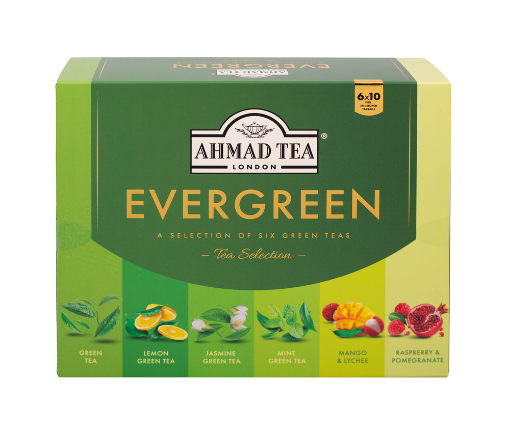 Evergreen Selection of 6 Green Teas - 60 Teabags