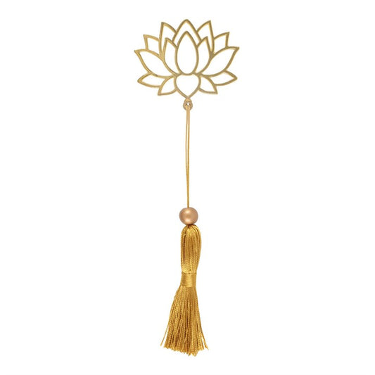 Lotus Flower Bookmark with Tassel – Elegant Spiritual Gift