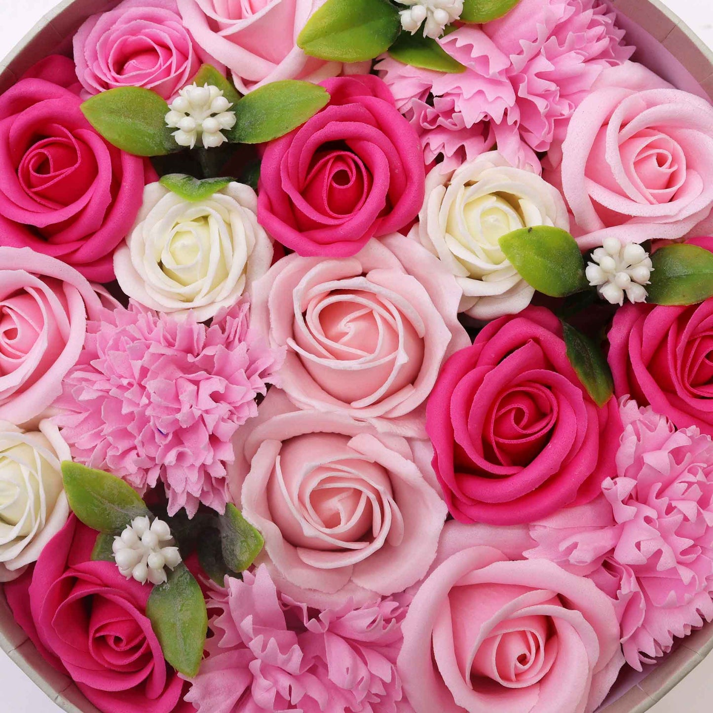 Merci bouquet- pink round box