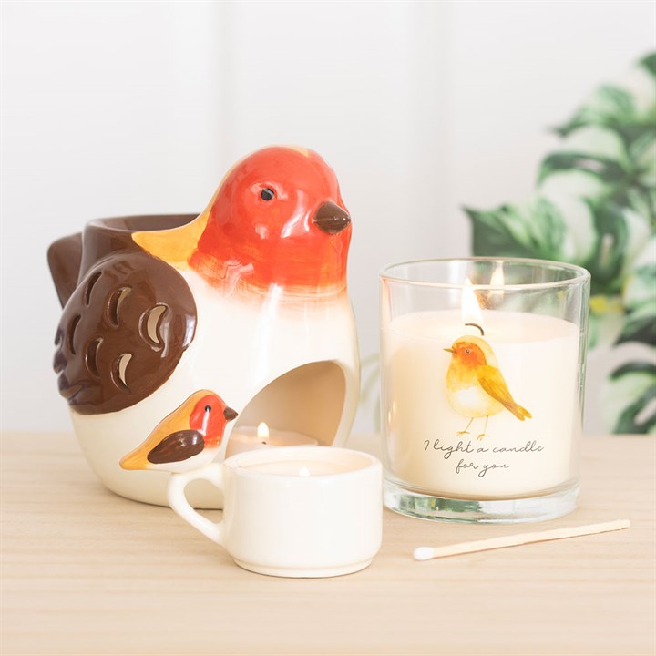 Robin Ceramic Oil Burner & Wax Warmer