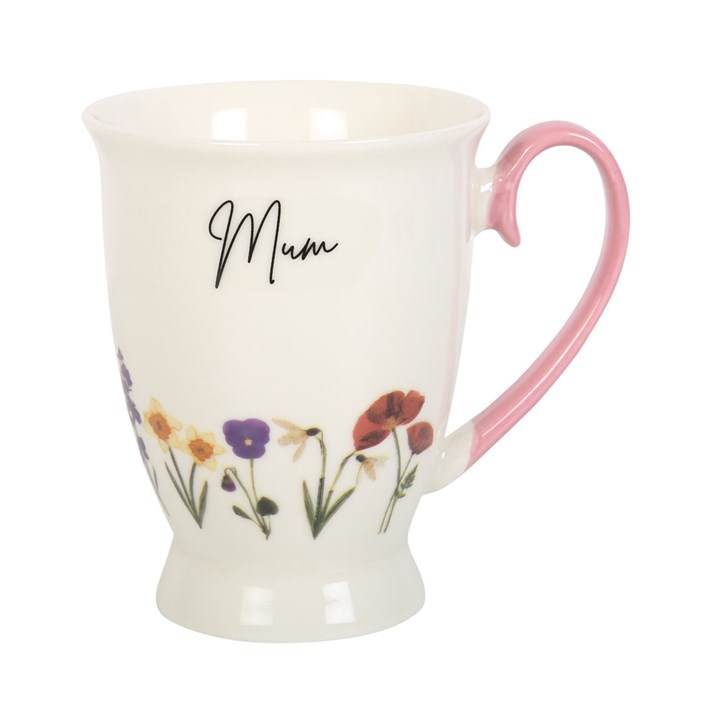 “Mum” Floral Ceramic Mug – Wildflower Design