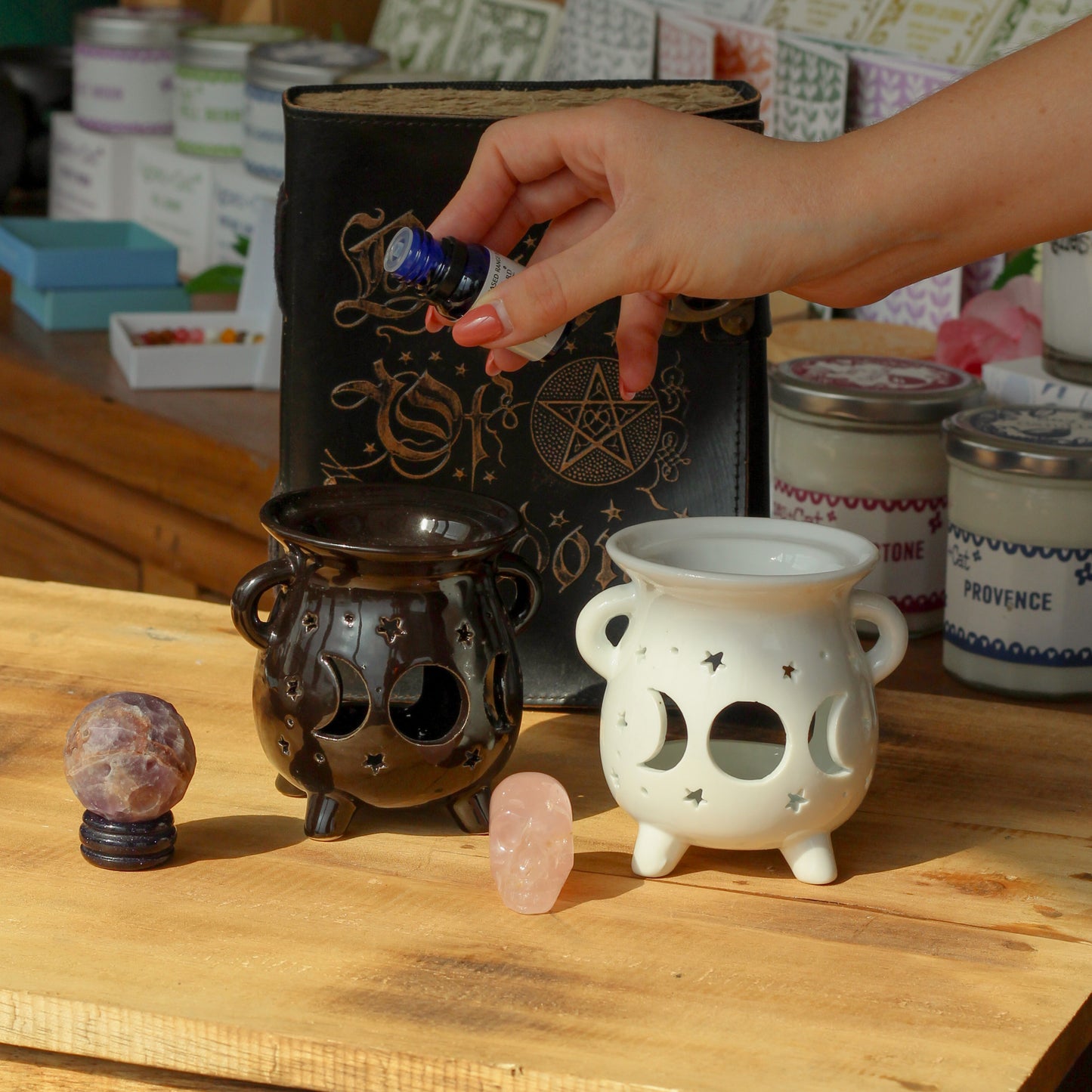 Cauldron Oil Burner - Moon Phase