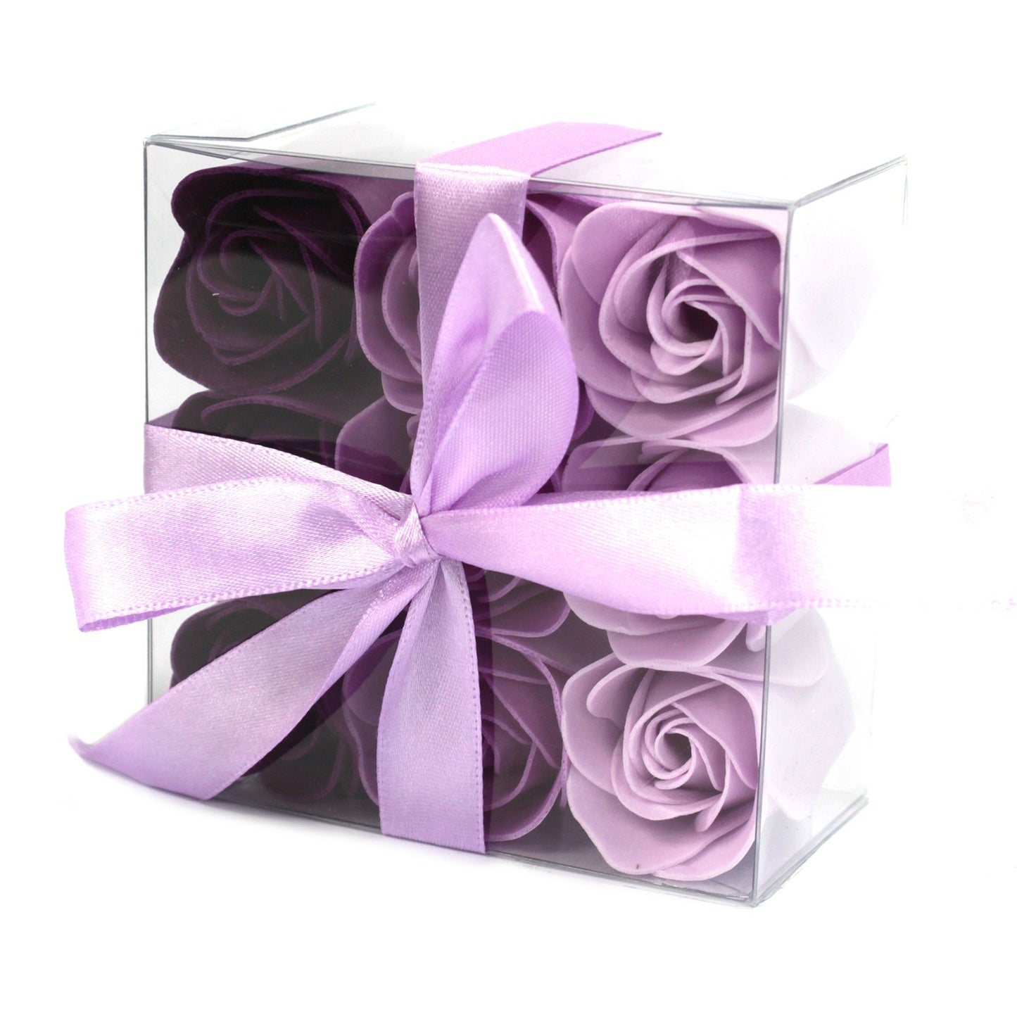 Set of 9 Soap Flowers - Lavender roses