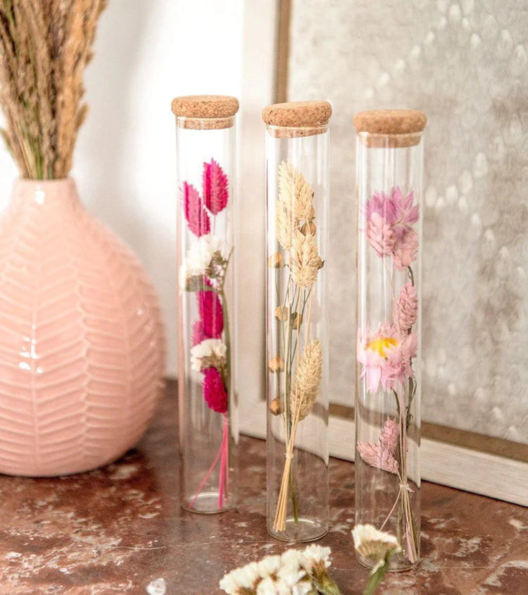 Dried flowers tube