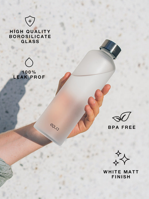 EQUA glass bottle Velvet White