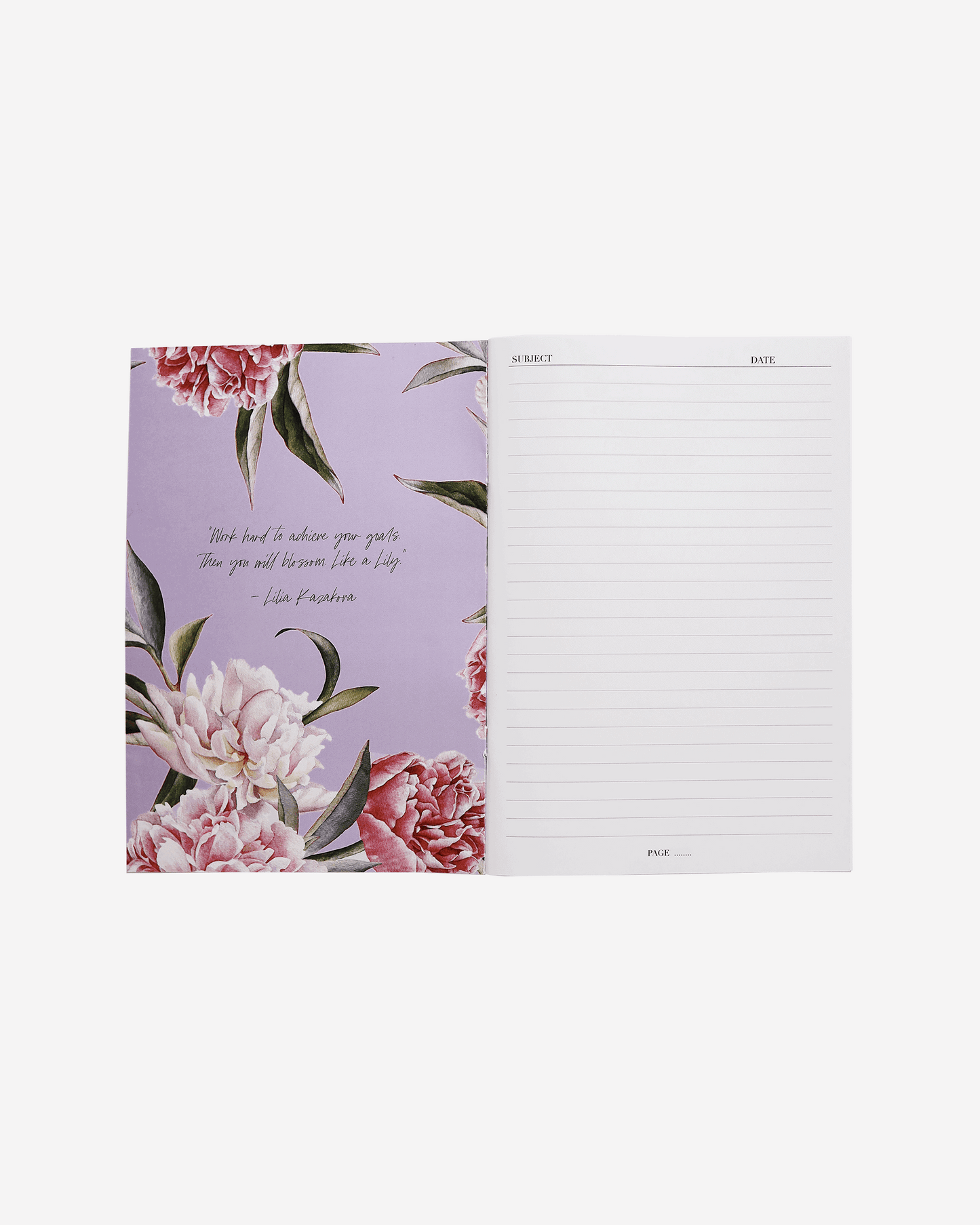 A5 Notebook in Luxurious Lilac Floral