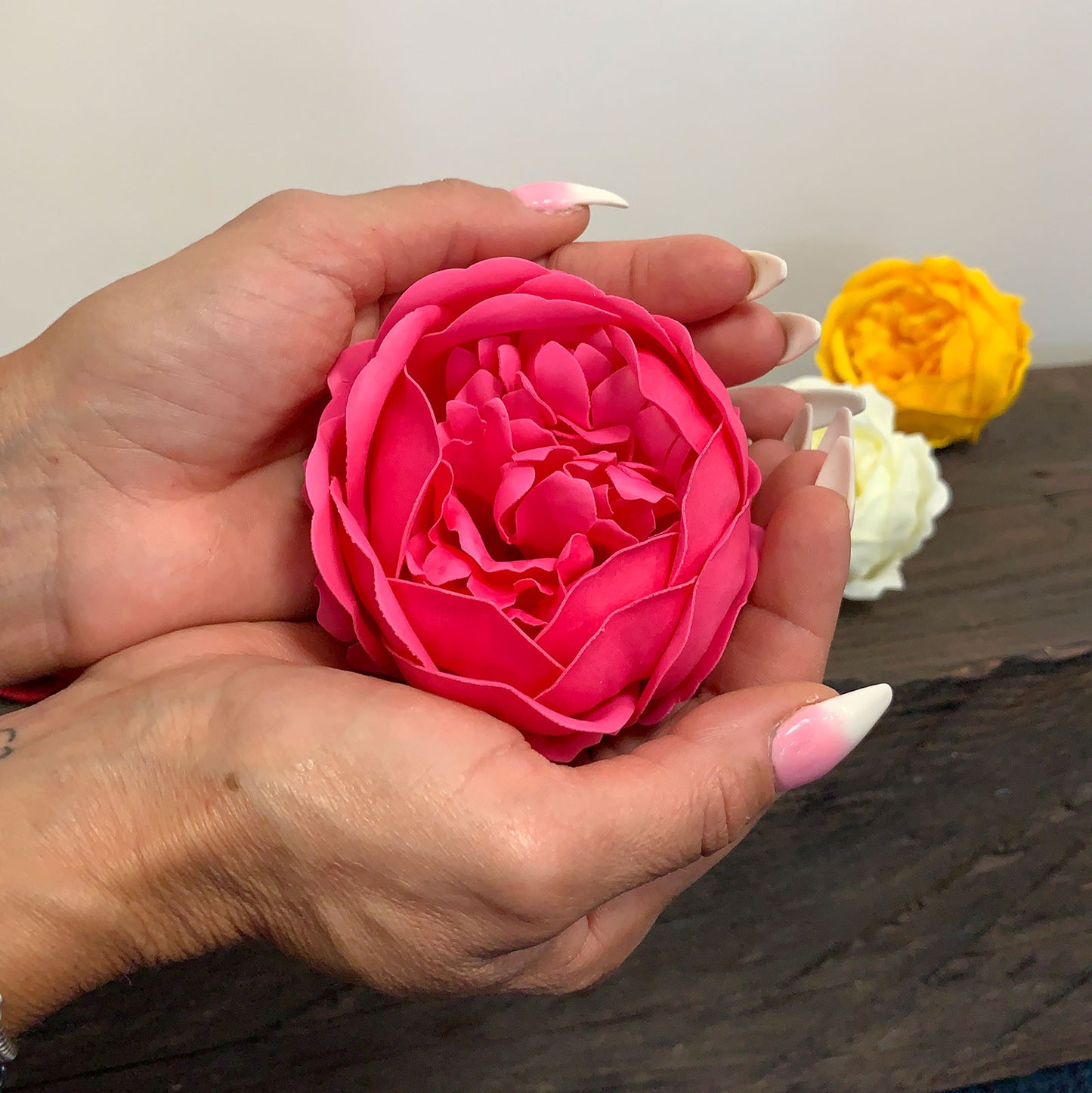 Extra large peony soap flower