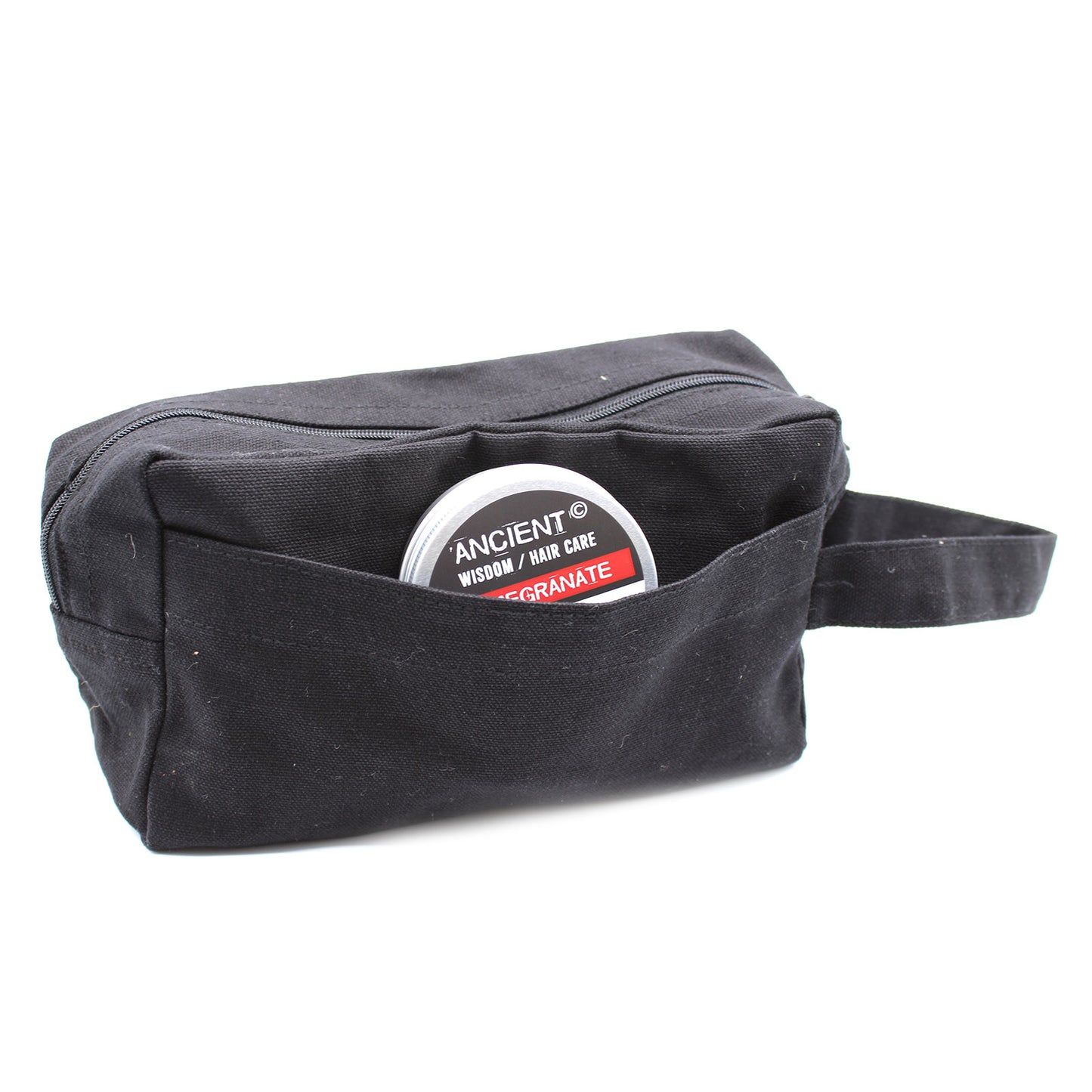 Black Cotton Toiletry Bag