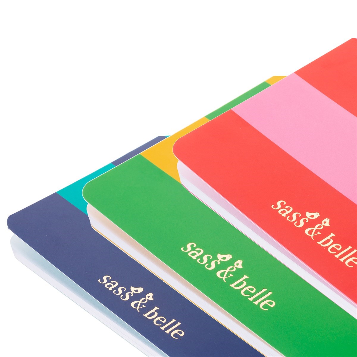 Bright Ideas Striped A5 Notebook set of 3