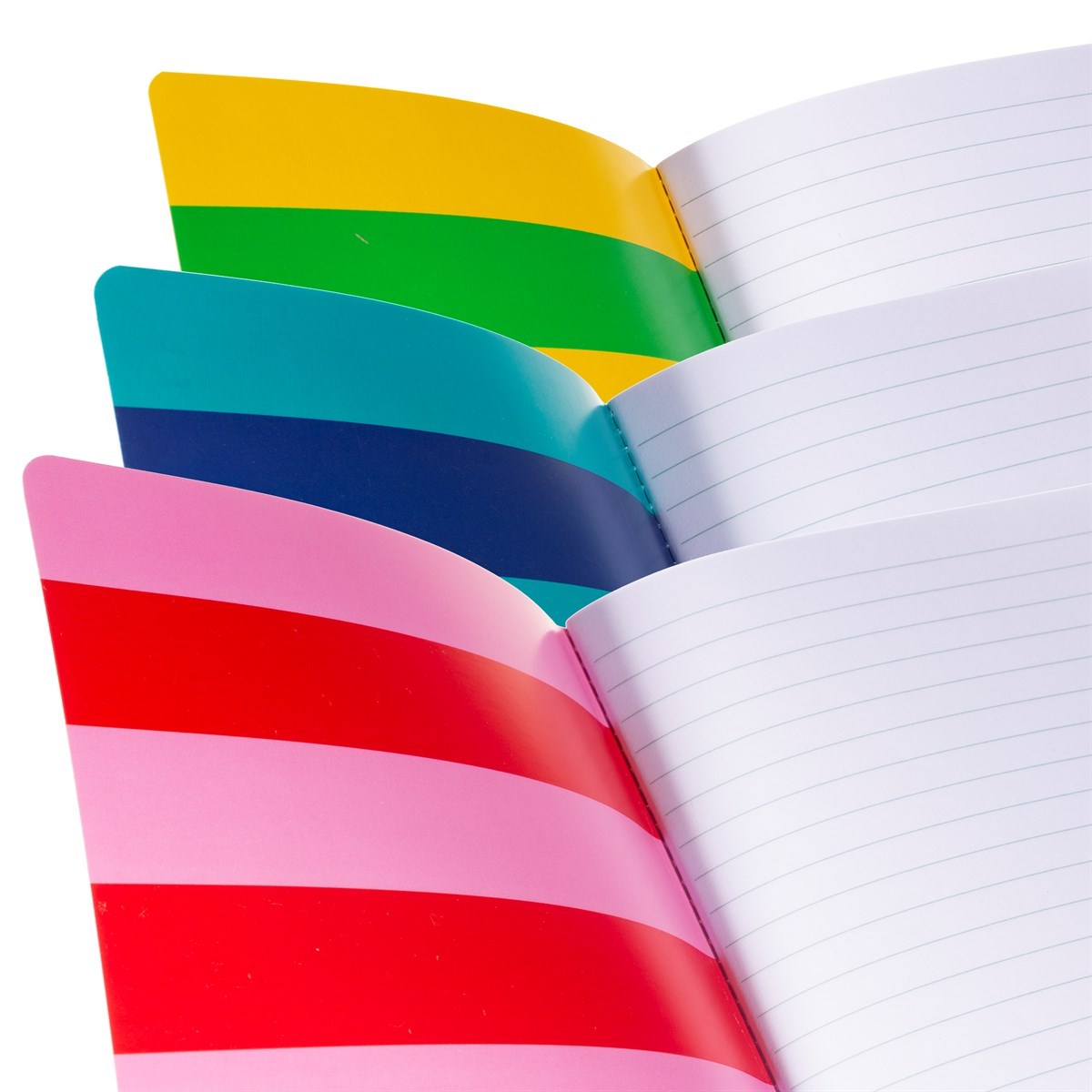 Bright Ideas Striped A5 Notebook set of 3