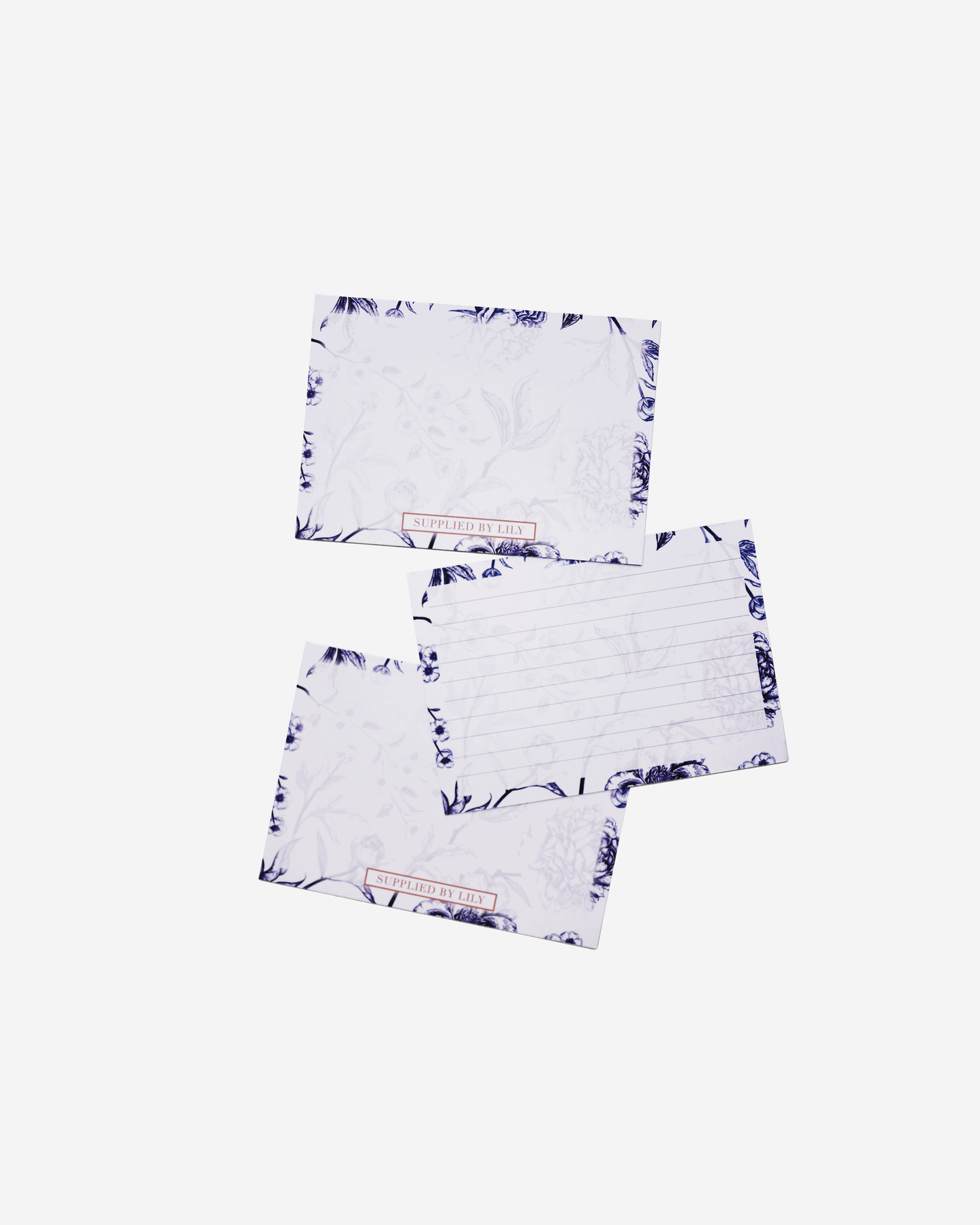 Flashcards Set in Luxurious Toile de Jouy (50 pcs)