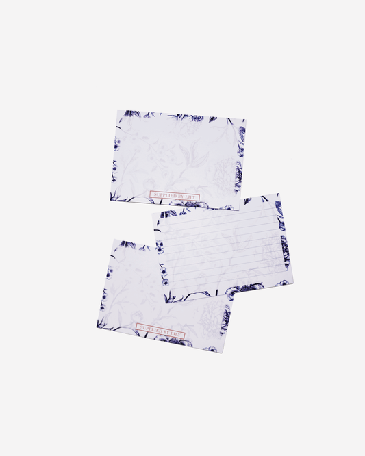 Flashcards Set in Luxurious Toile de Jouy (50 pcs)