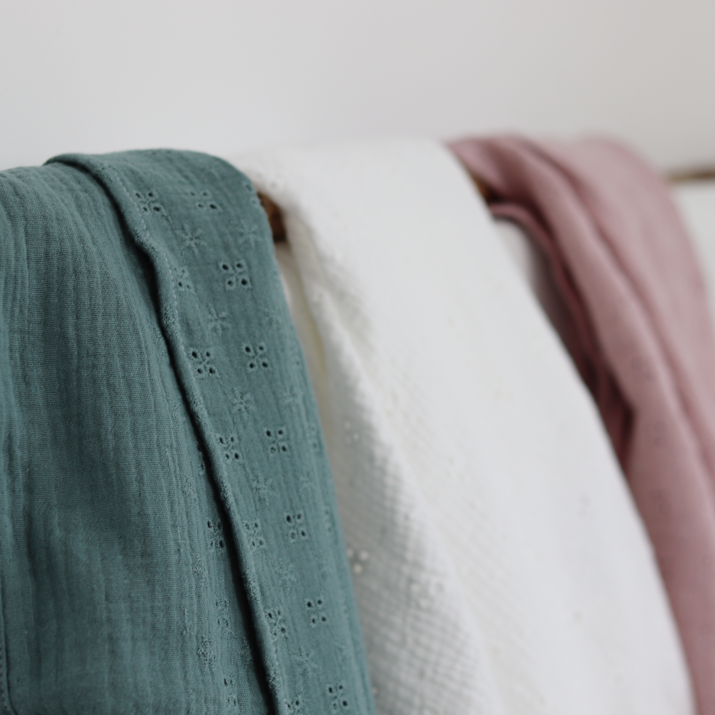 Swaddle Green embroidery