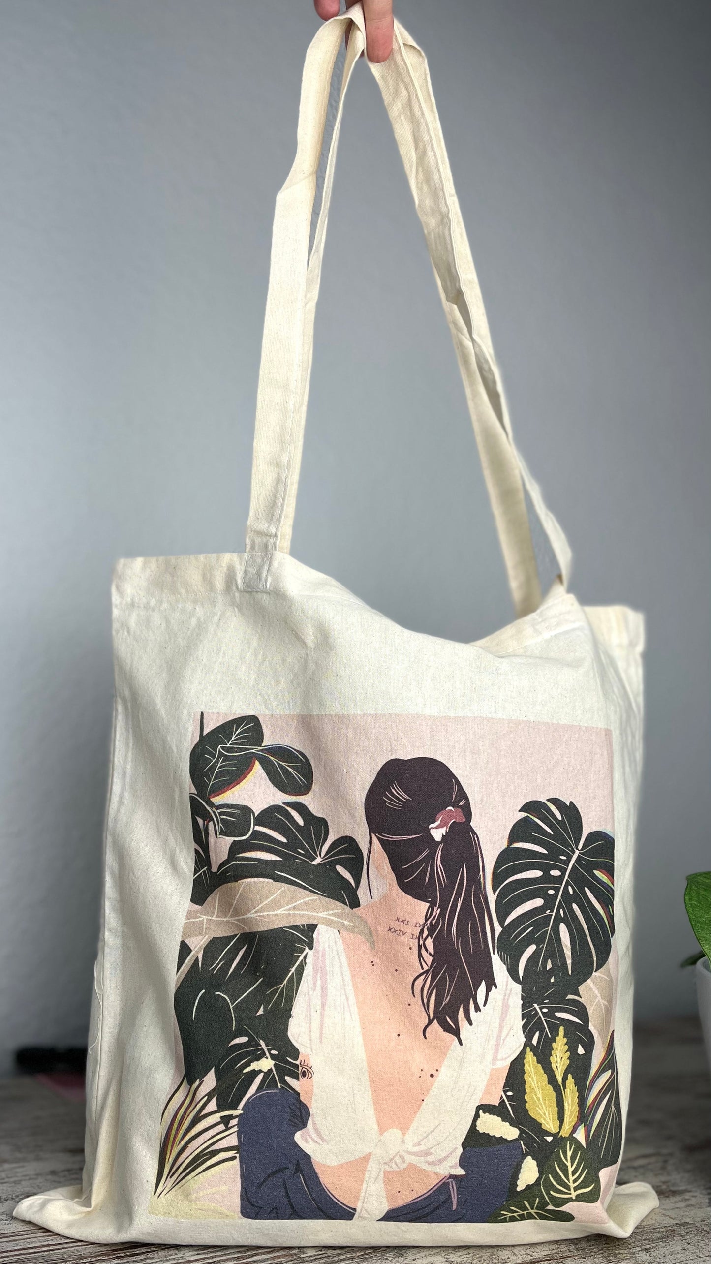 Jamy Plant lady illustration cloth bag