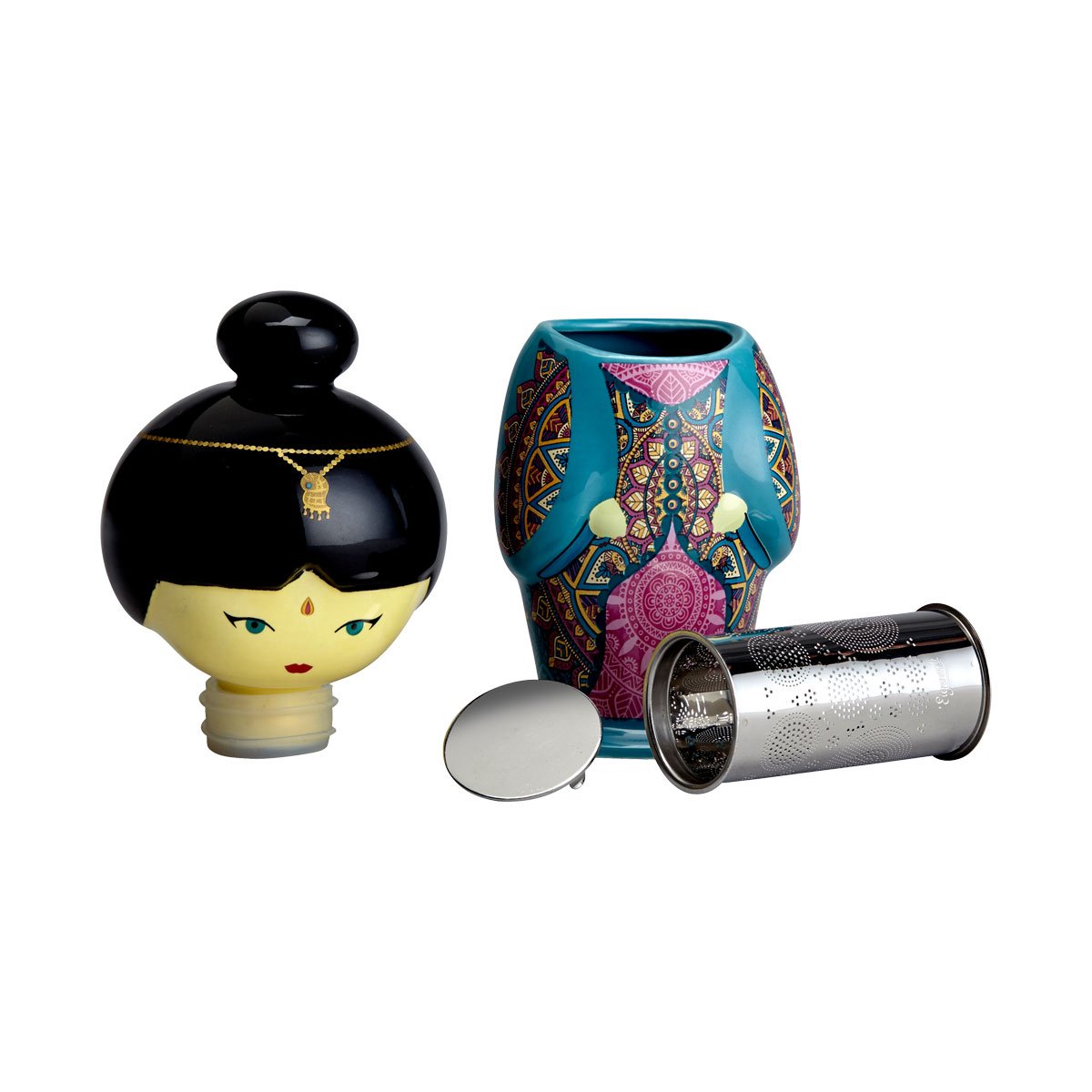 tea strainer ceramic doll