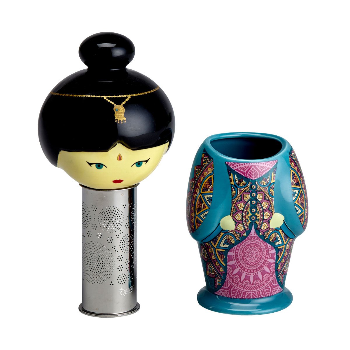 tea strainer ceramic doll