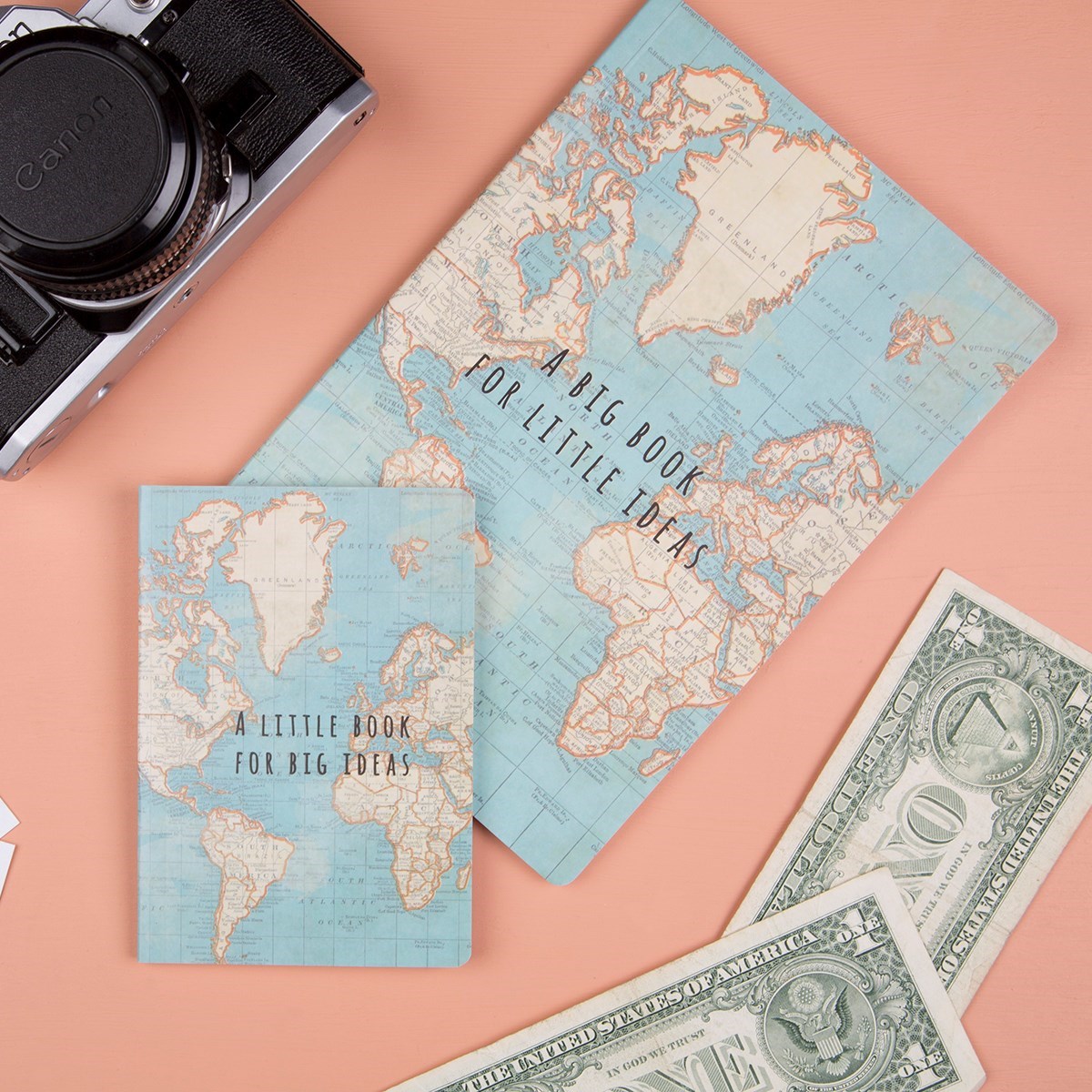 A Big Book For Little Ideas Vintage Map A5 Notebook