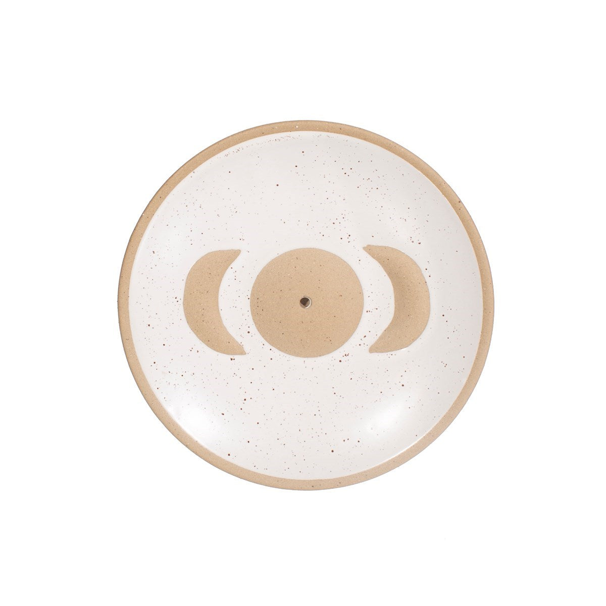 Moon Phases Incense Holder White
