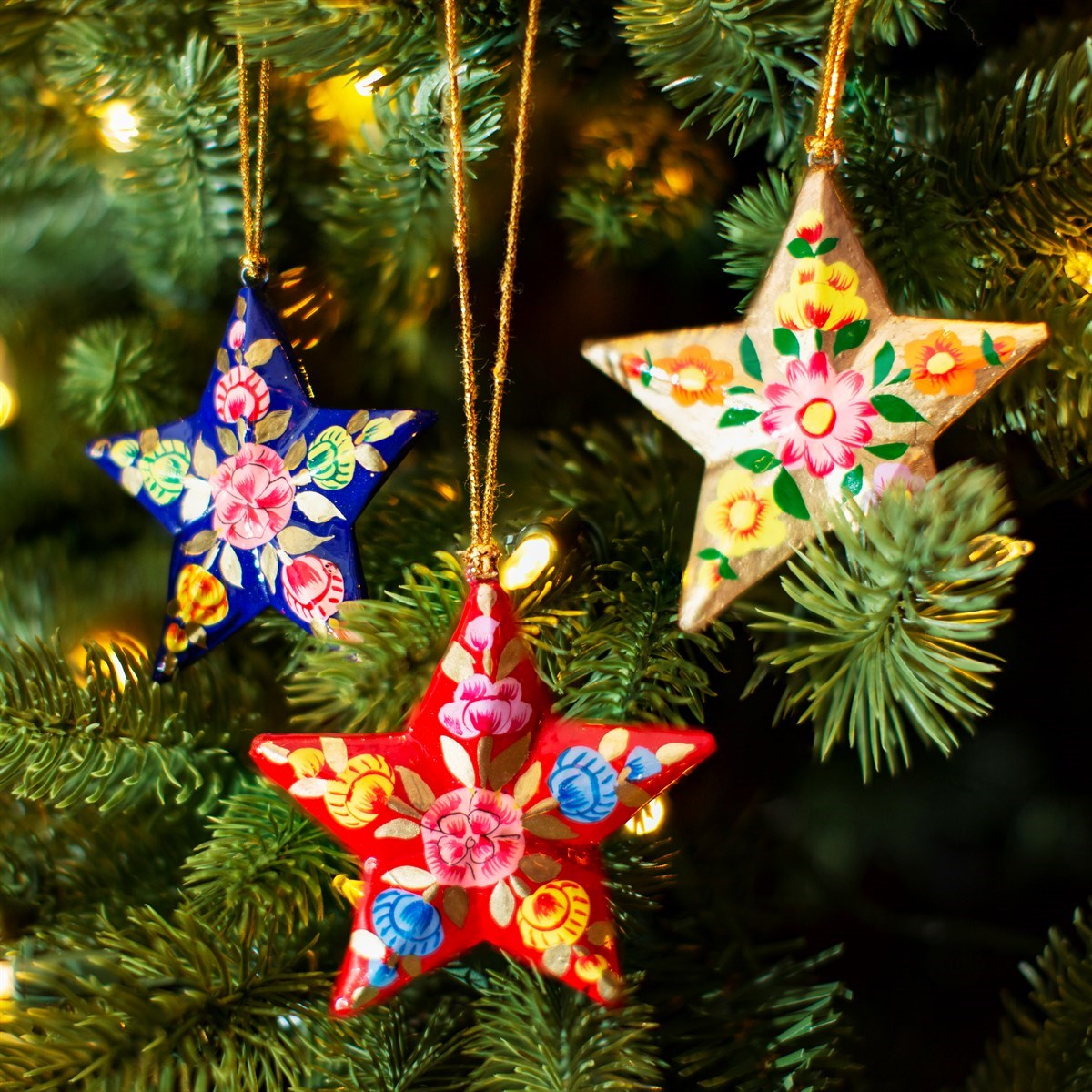 Kashmiri Papier Mache Floral Star