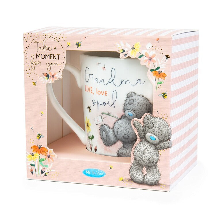 Me to you ' live, love, spoil' grandma mug