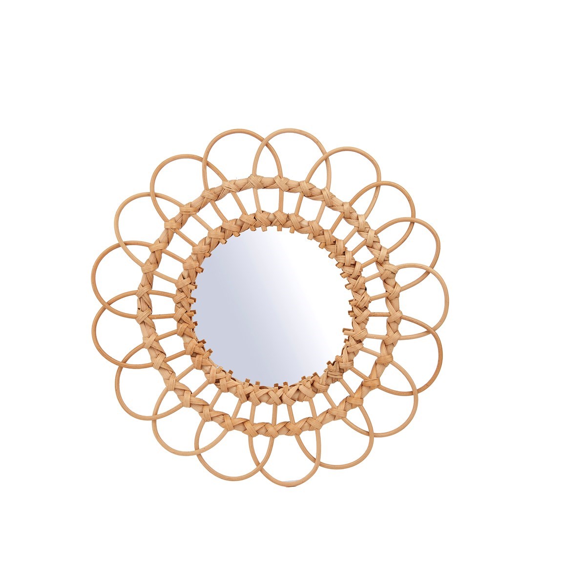 Rattan mirror medium