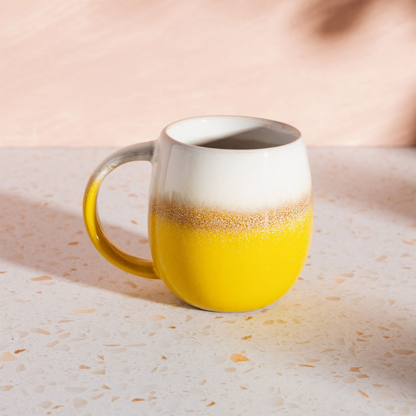 Dip Glazed Ombre Yellow Mug