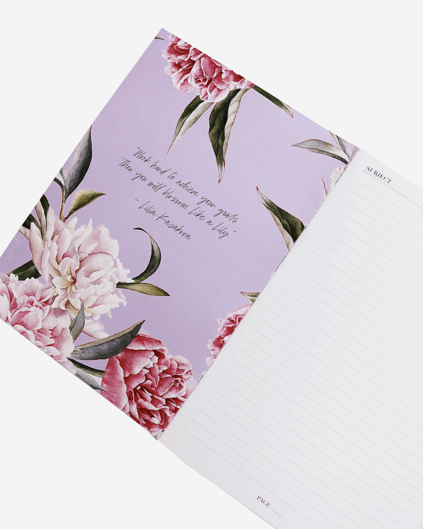 A5 Notebook in Luxurious Lilac Floral