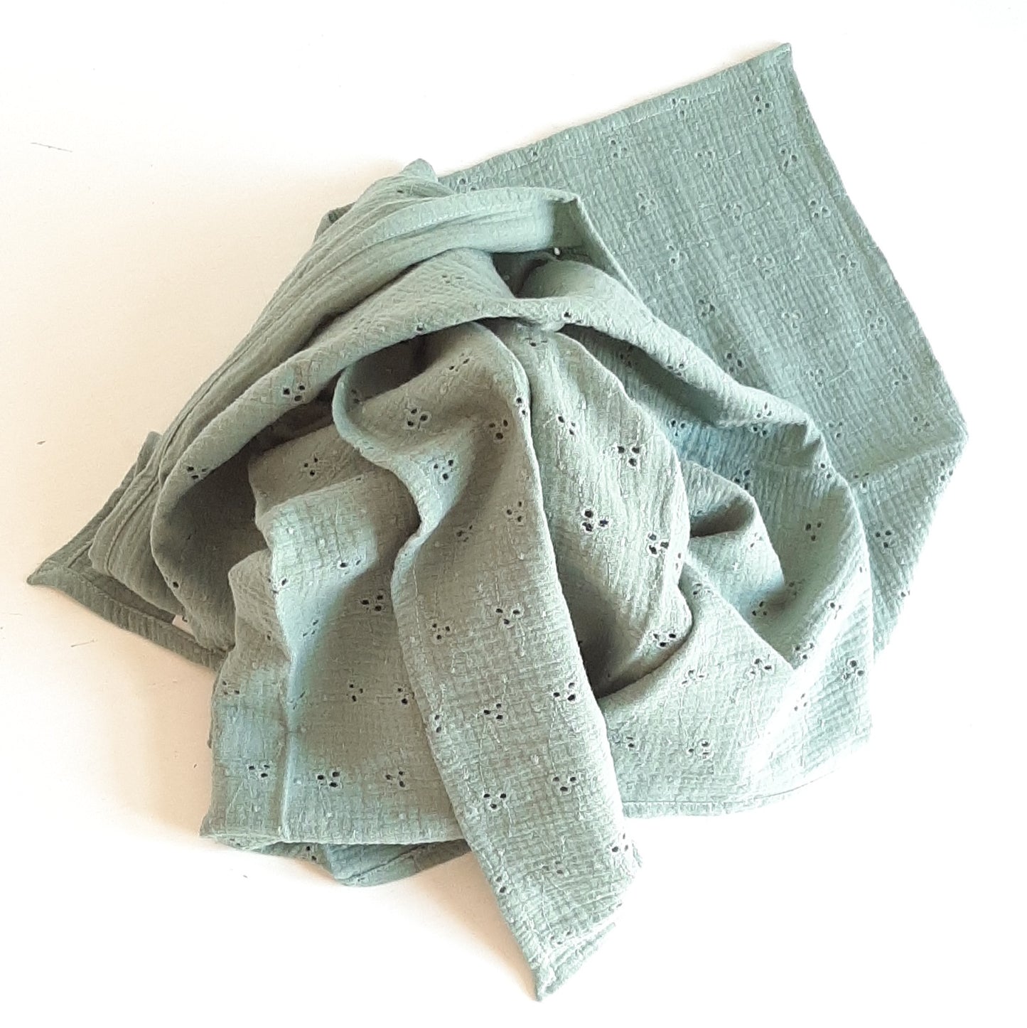 Swaddle Green embroidery