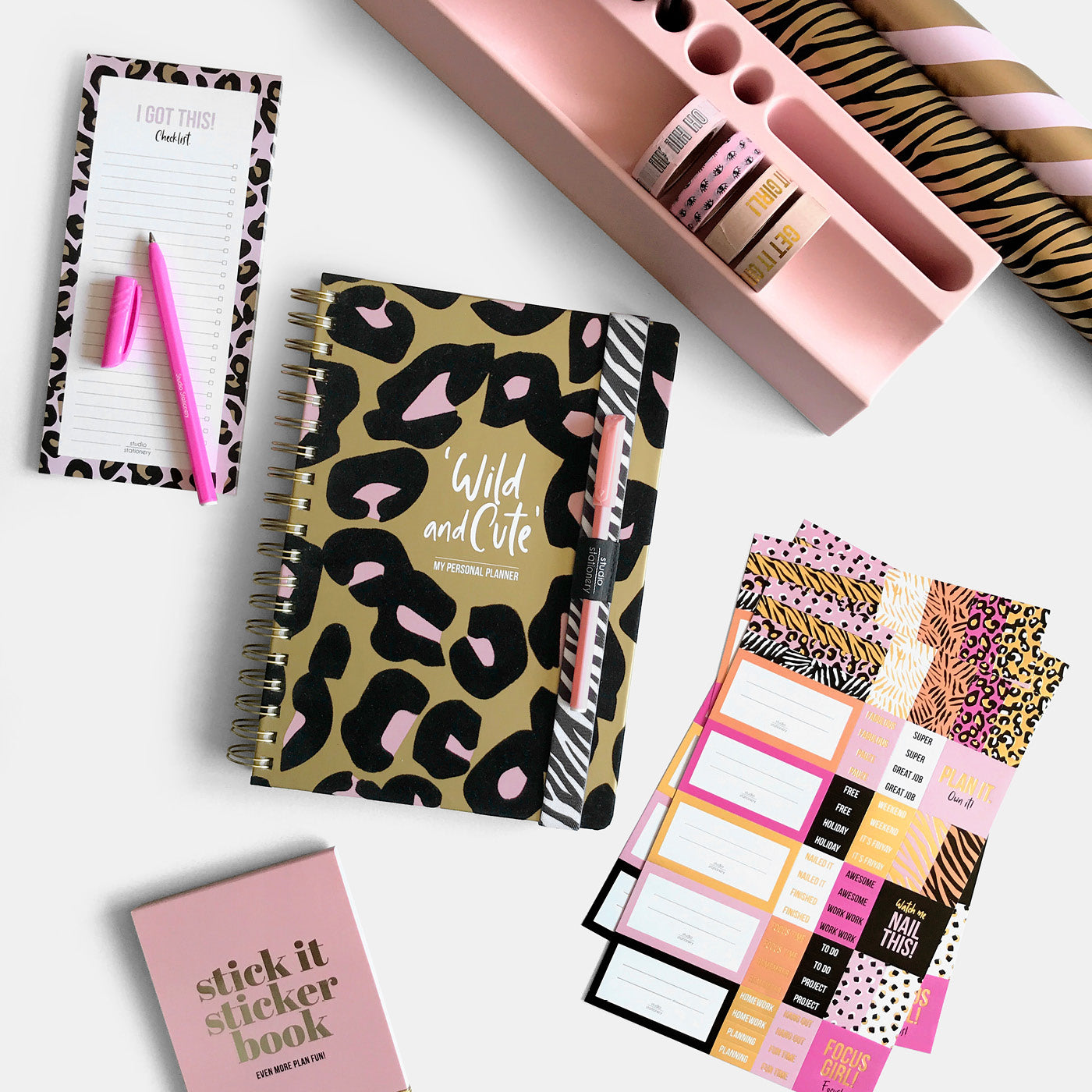 Pink & Gold sticker set